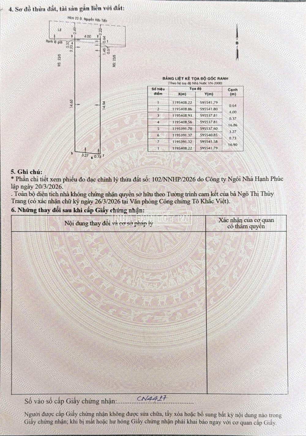 Bán nhà hẻm 23/ Nguyễn Hữu Tiến Phường Tây Thạnh 5 ban nha hem 23 nguyen huu tien phuong tay thanh