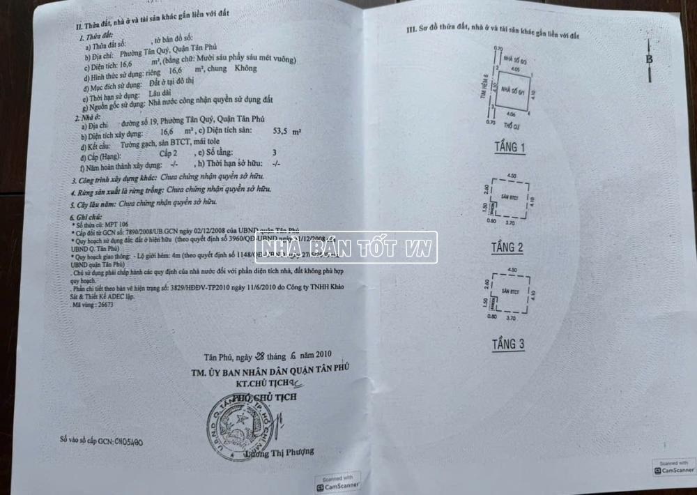Bán nhà hẻm 6/ đường Nguyễn Quang Diêu Phường Phú Thọ Hòa 13 ban nha hem 6 duong nguyen quang dieu phuong phu tho hoa