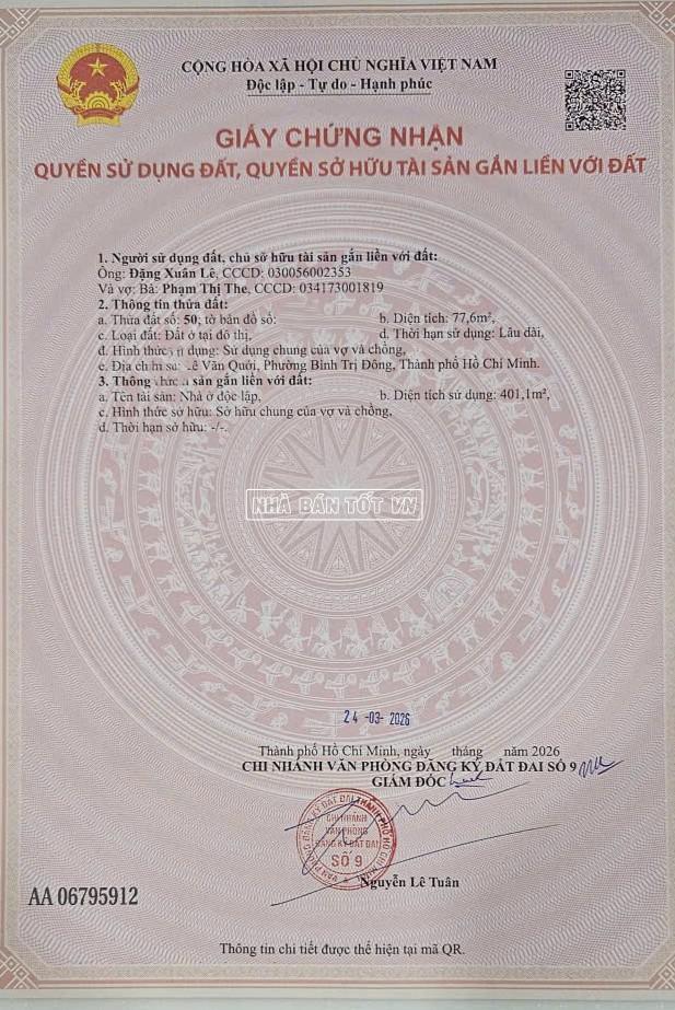 Nhà bán mặt tiền đường Lê Văn Quới Phường Bình Trị Đông 3 nha ban mat tien duong le van quoi phuong binh tri dong
